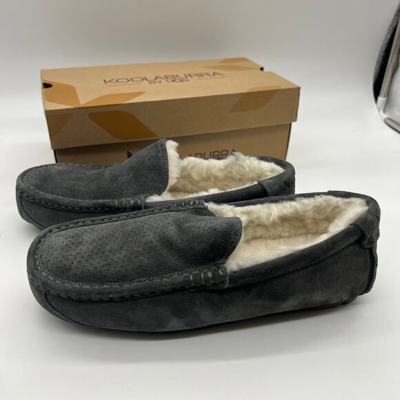 Koolaburra by UGG Mens 9 Medium Mocassin Slippers Tipton Stone Grey main image 11